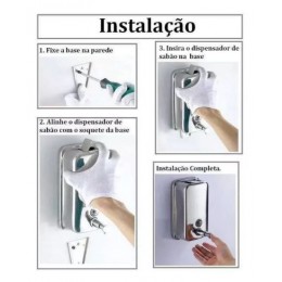 Dispenser de álcool gel ou sabonete em Inox 500ML